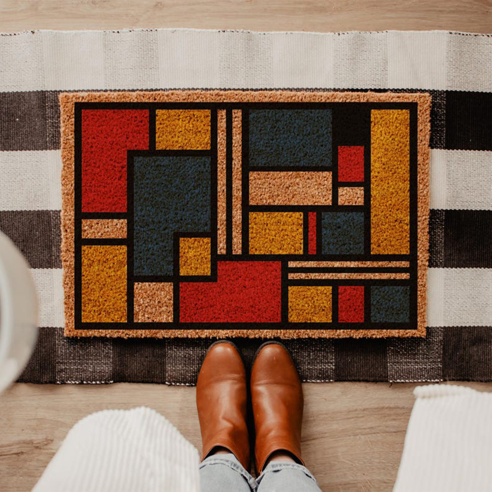 Century Textile & Sewing Supply Online Shopping - Mid Century Modern Doormat Bauhaus Front