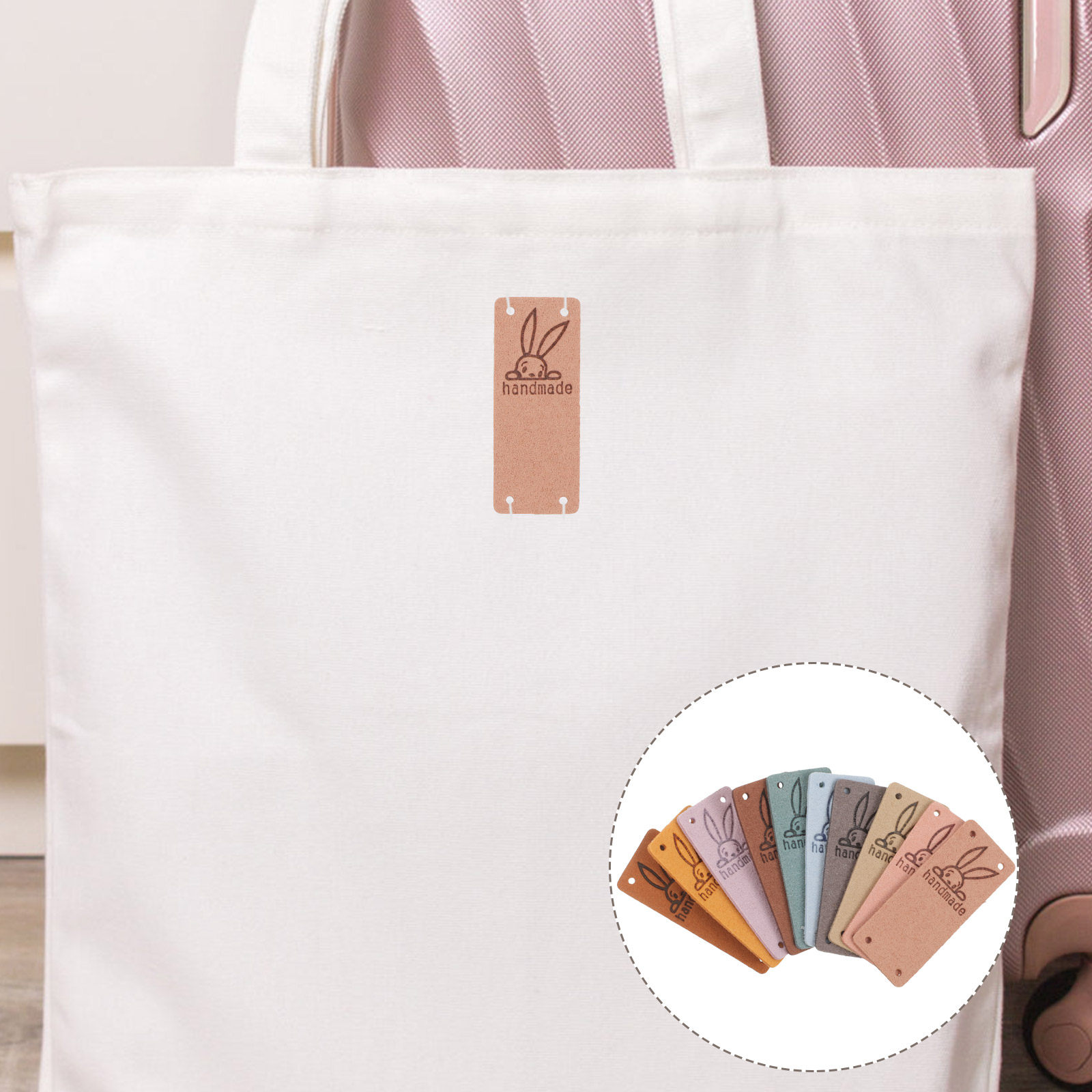 Sewing Labels - 50Pcs Premium Suede Sewing Labels for