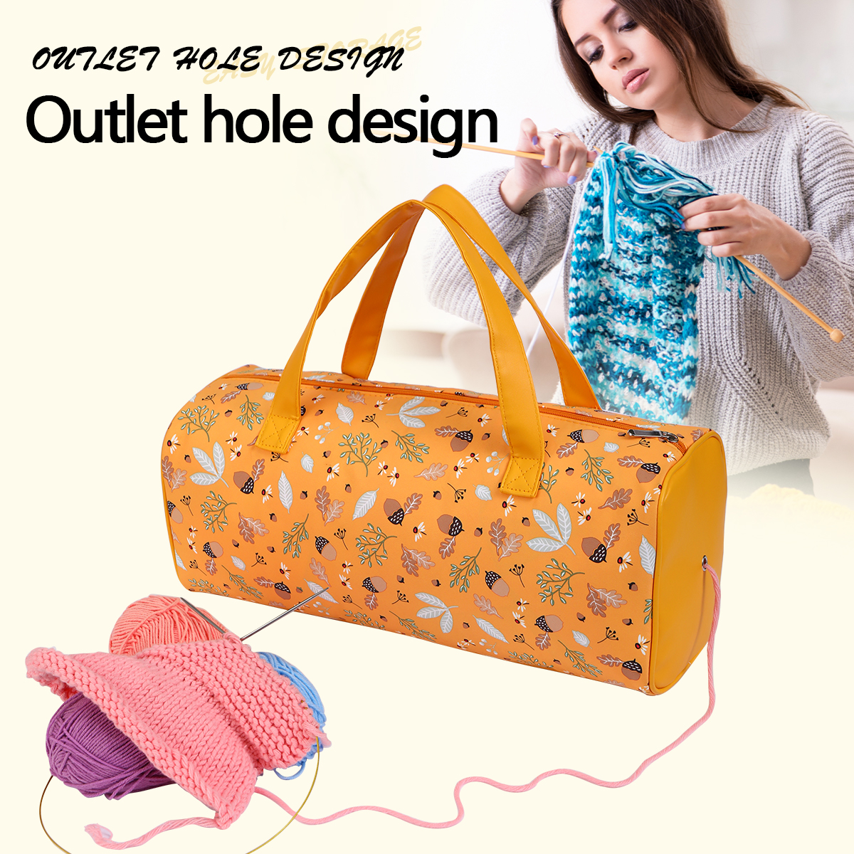 Sewing Tas - Portable Yarn Crochet Hooks Storage Bag