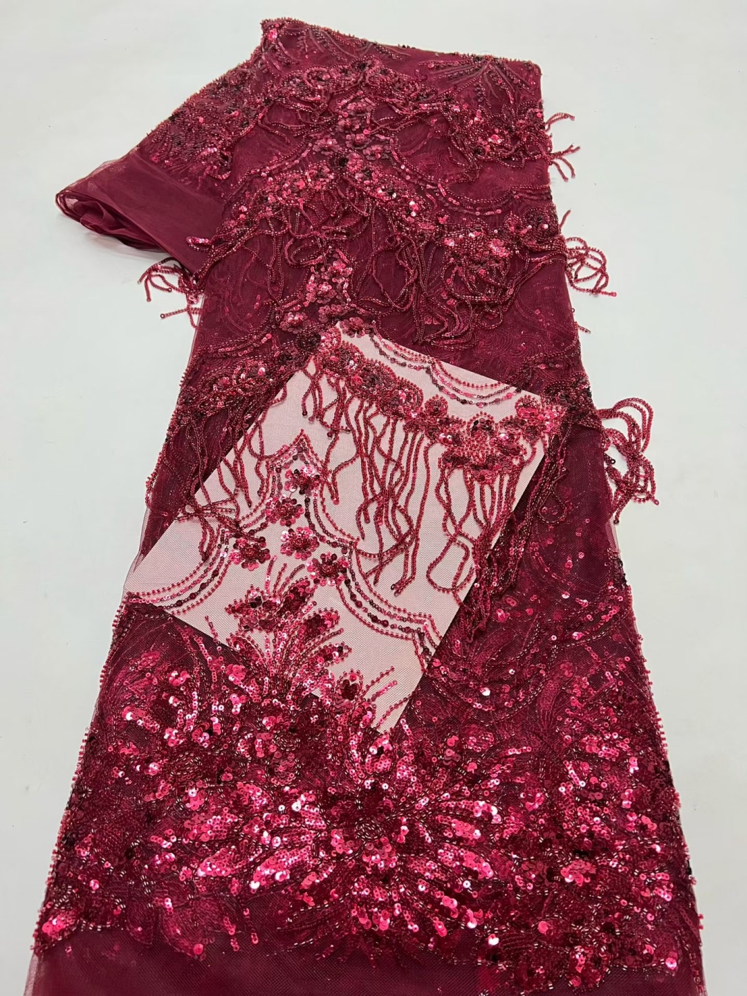 2026 Luxury French Bead Embroi - Sewing Embroidery Fabric ulasan dan harga
