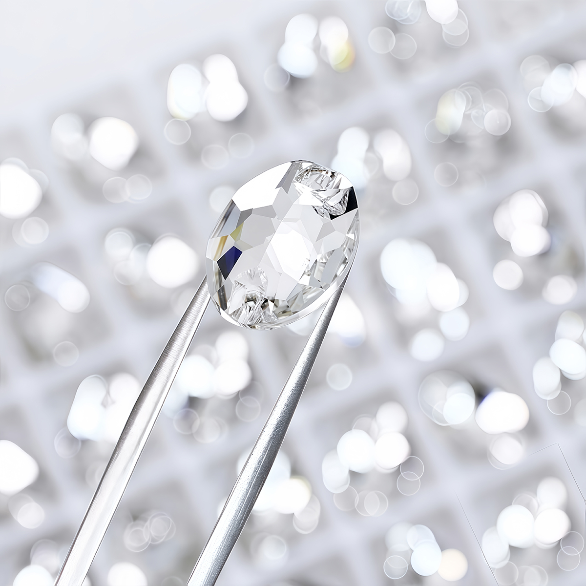 Oval Ellipse Crystal Clear Gla - Sewing Garments ulasan dan harga