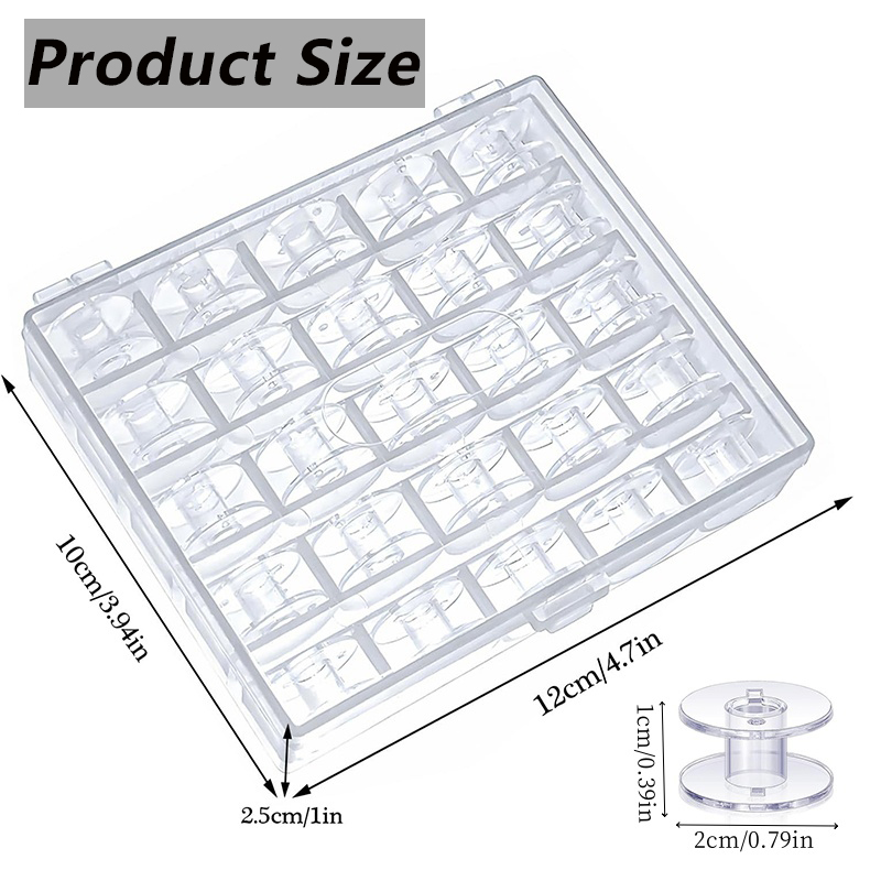 25pcs Home Sewing Machine Bott - Bobbin Organizer Box ulasan dan harga