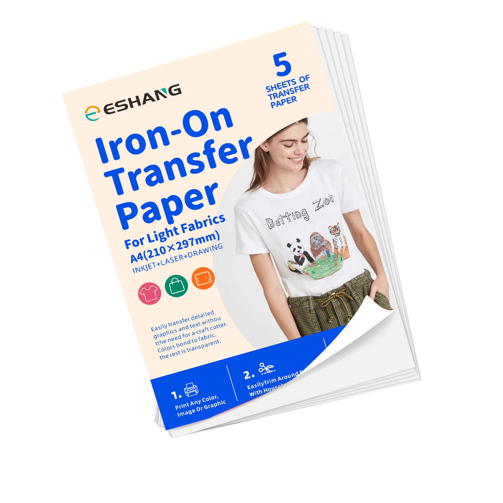 5 Sheets A4 Heat Transfer Pape - Fabric Softener Sheet ulasan dan harga