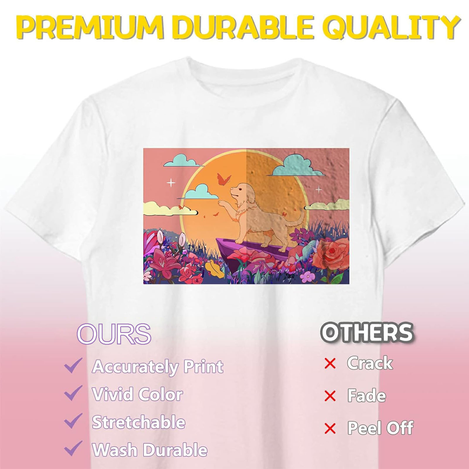 5 Sheets A4 Heat Transfer Pape - Fabric Softener Sheet ulasan dan harga