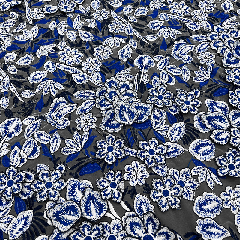1yard Blue and white porcelain - Sewing Embroidery Fabric ulasan dan harga