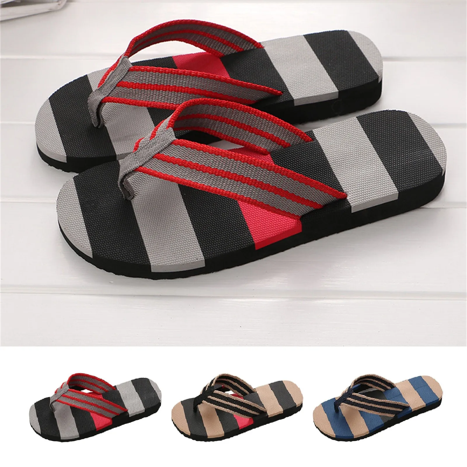 New Men's Slippers Men Summer  - Sewing Nylon ulasan dan harga