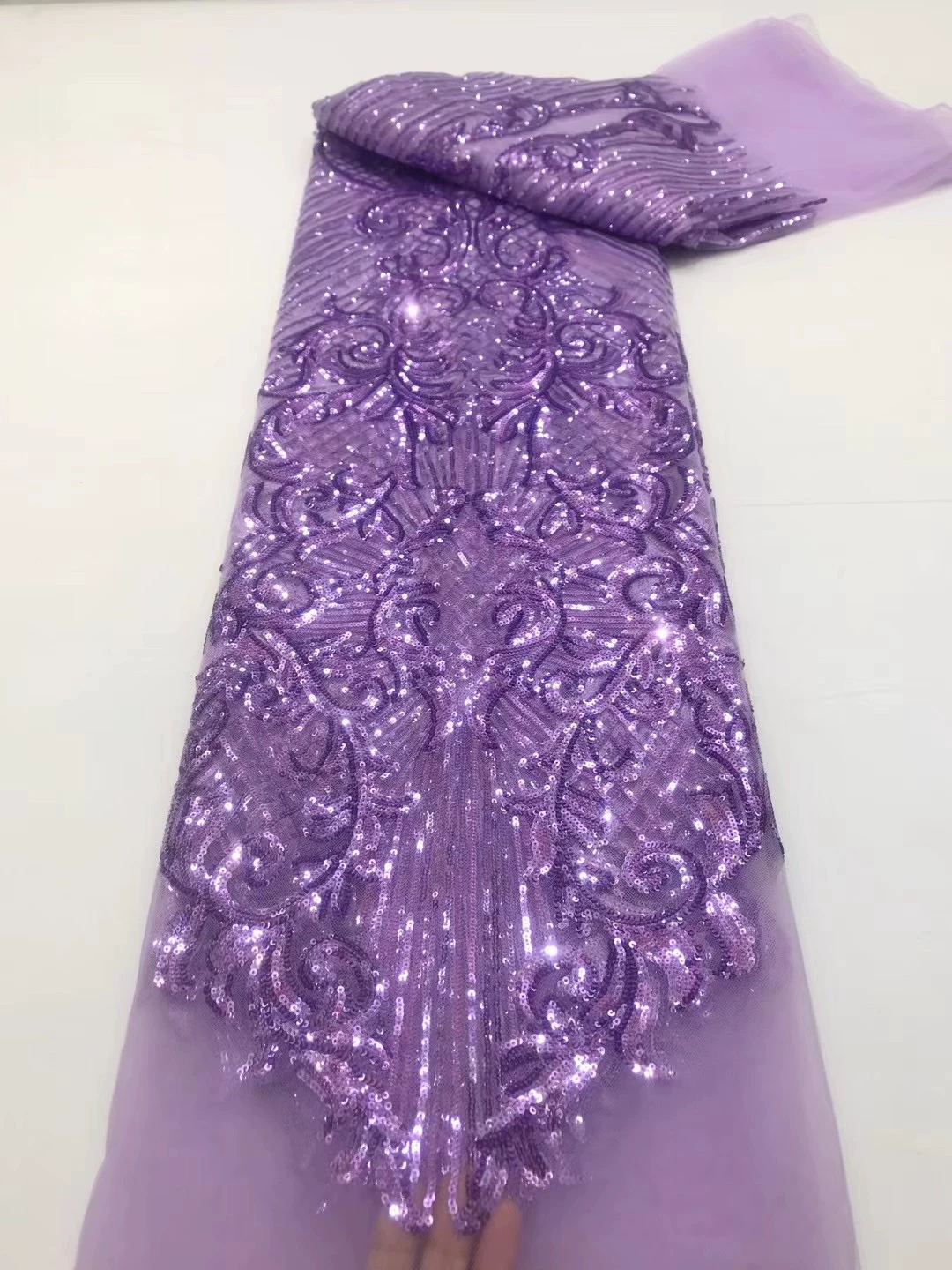 5yard soft lace Fabric Sequin  - Sewing Embroidery Fabric ulasan dan harga
