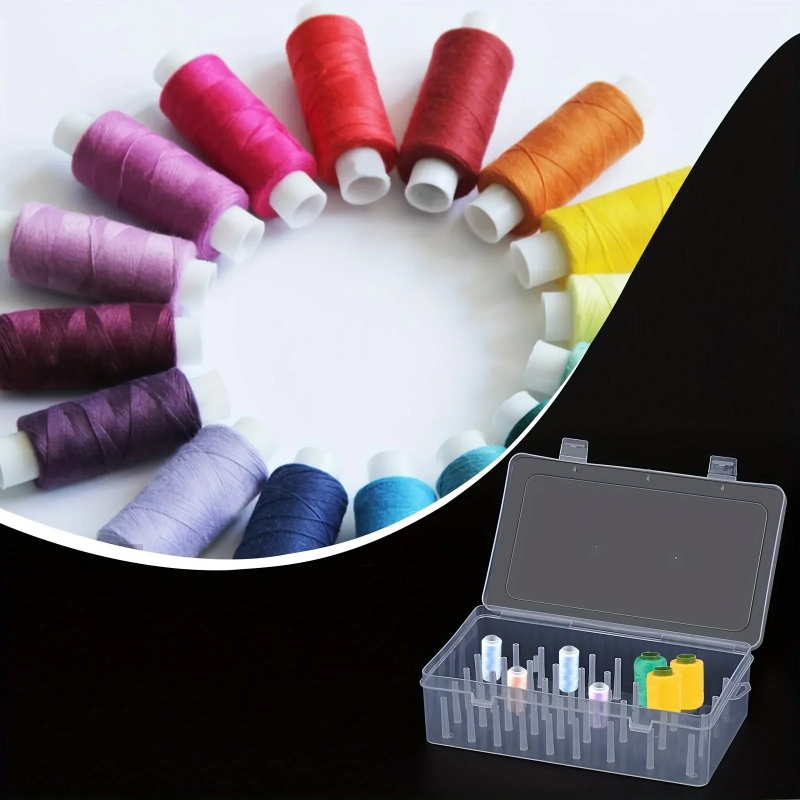 ‌42 Spool Sewing Thread Organi - Bobbin Organizer Box ulasan dan harga