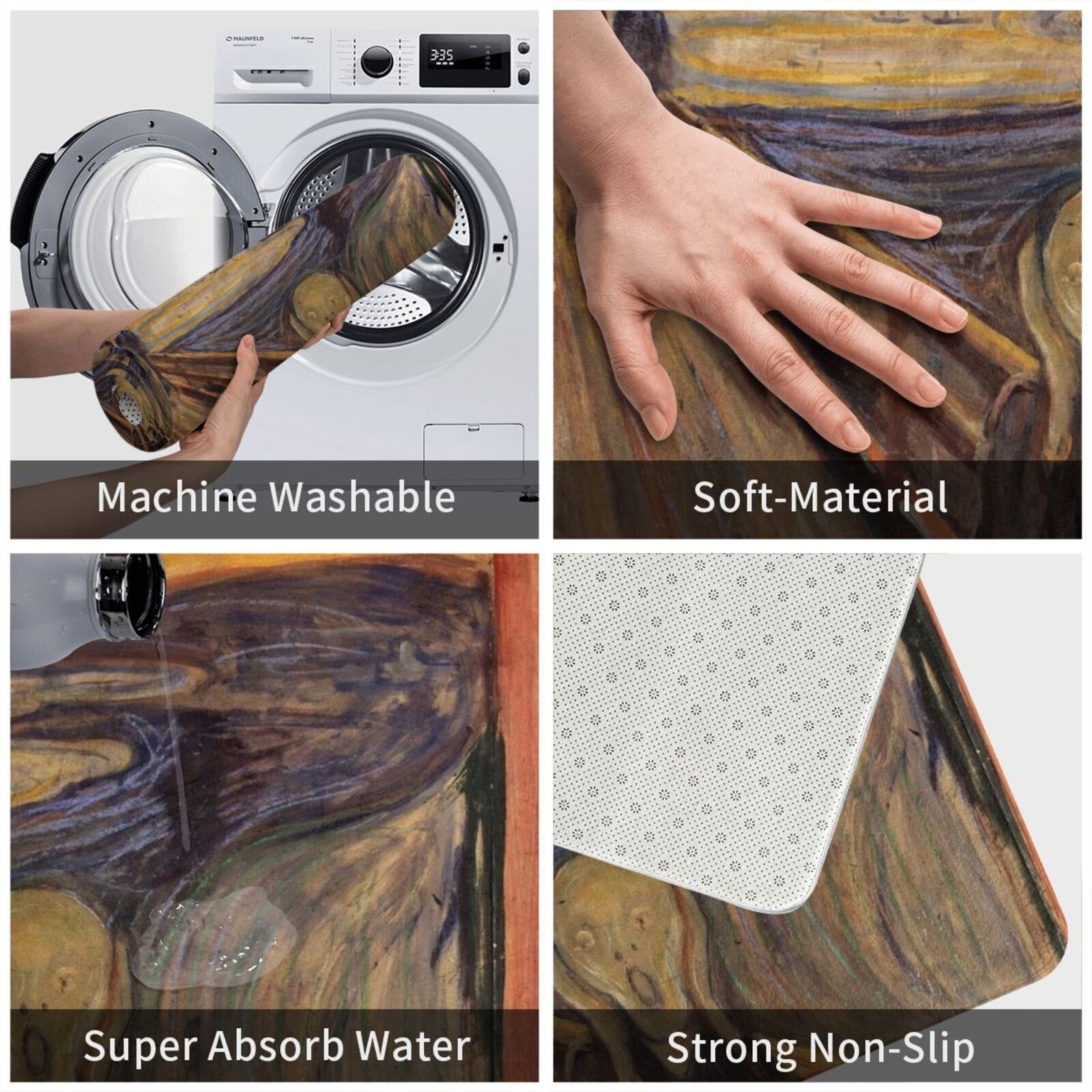 Munch's Scream Carpet Mat Rug  - Century Textile & Sewing Supply Online Shopping ulasan dan harga