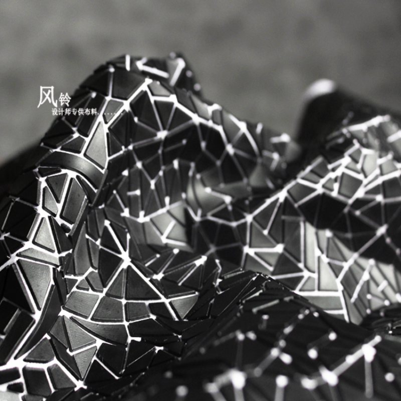 PU Fabric Black Irregular Shap - Is Sewing Textile Art ulasan dan harga