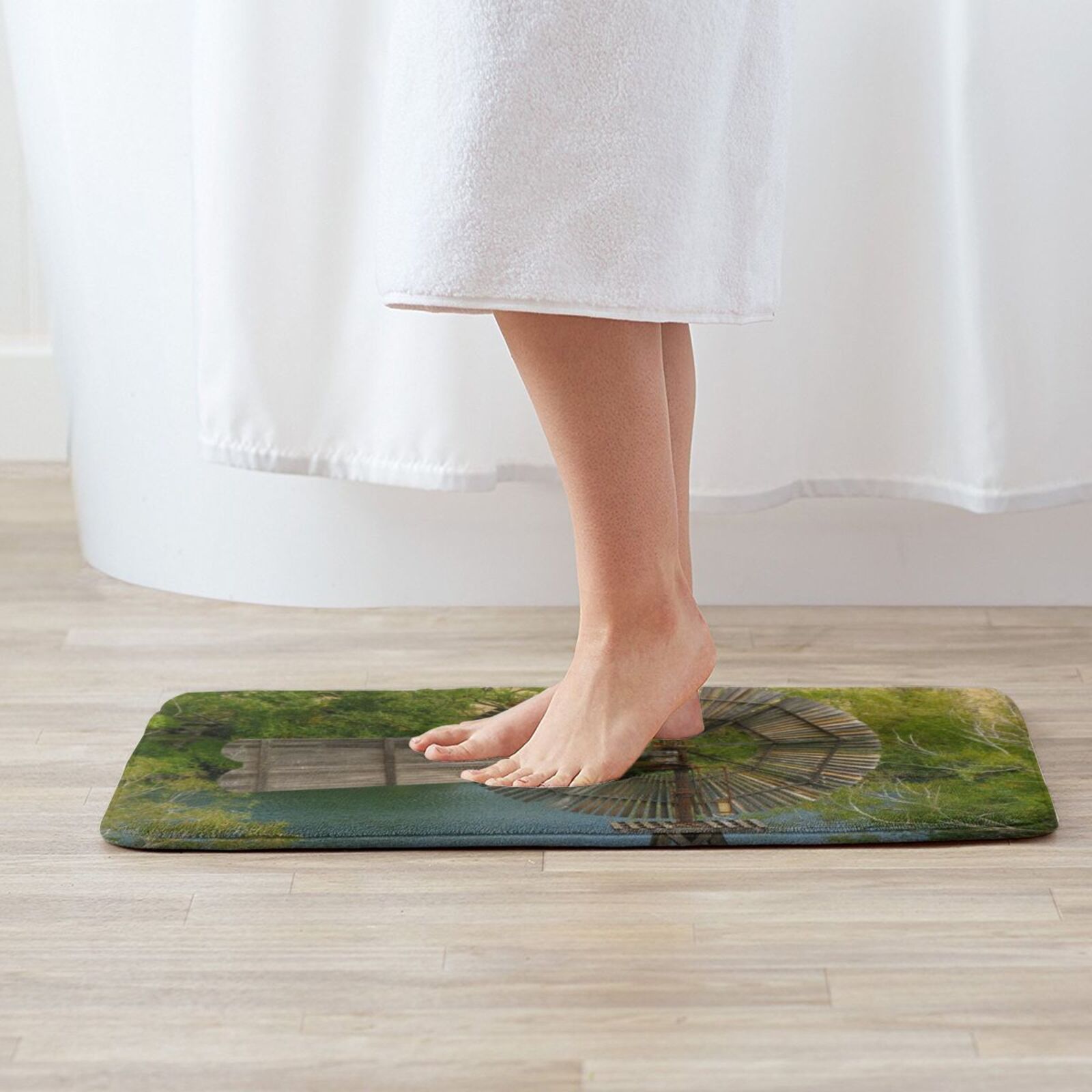 Wooden Windmill Carpet Mat Rug - Century Textile & Sewing Supply Online Shopping ulasan dan harga