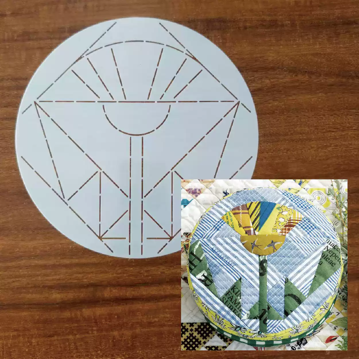 leaf flower Sashiko Embroidery - Is Sewing Textile Art ulasan dan harga