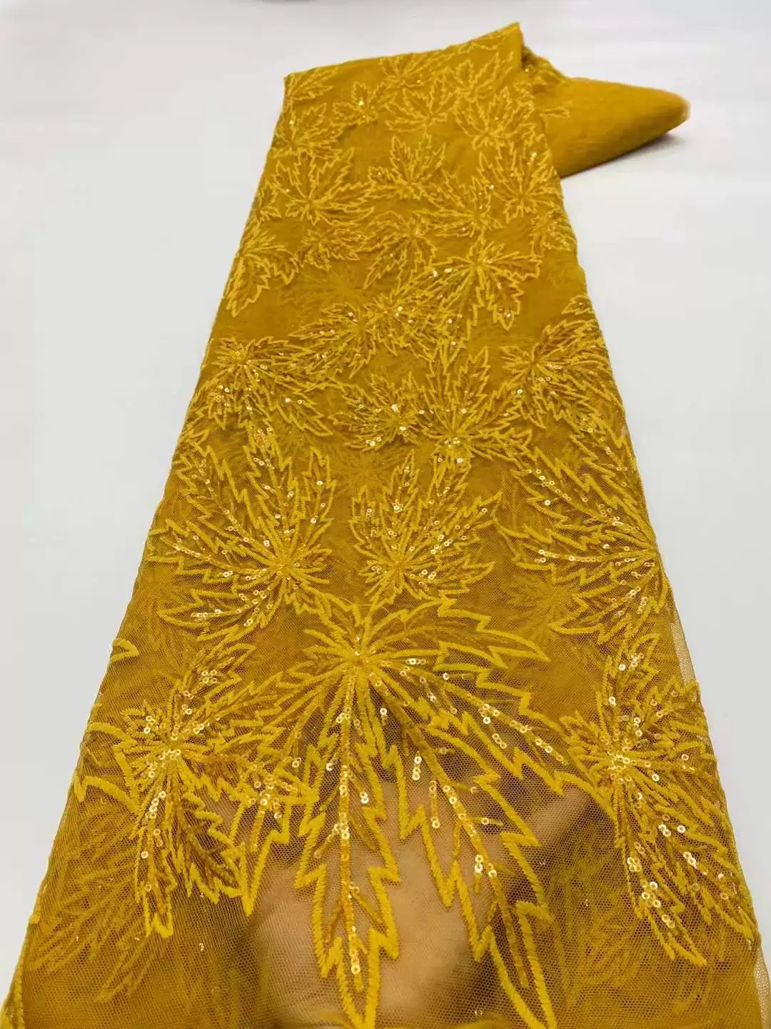5yard Sequin nail bead maple l - Sewing Embroidery Fabric ulasan dan harga