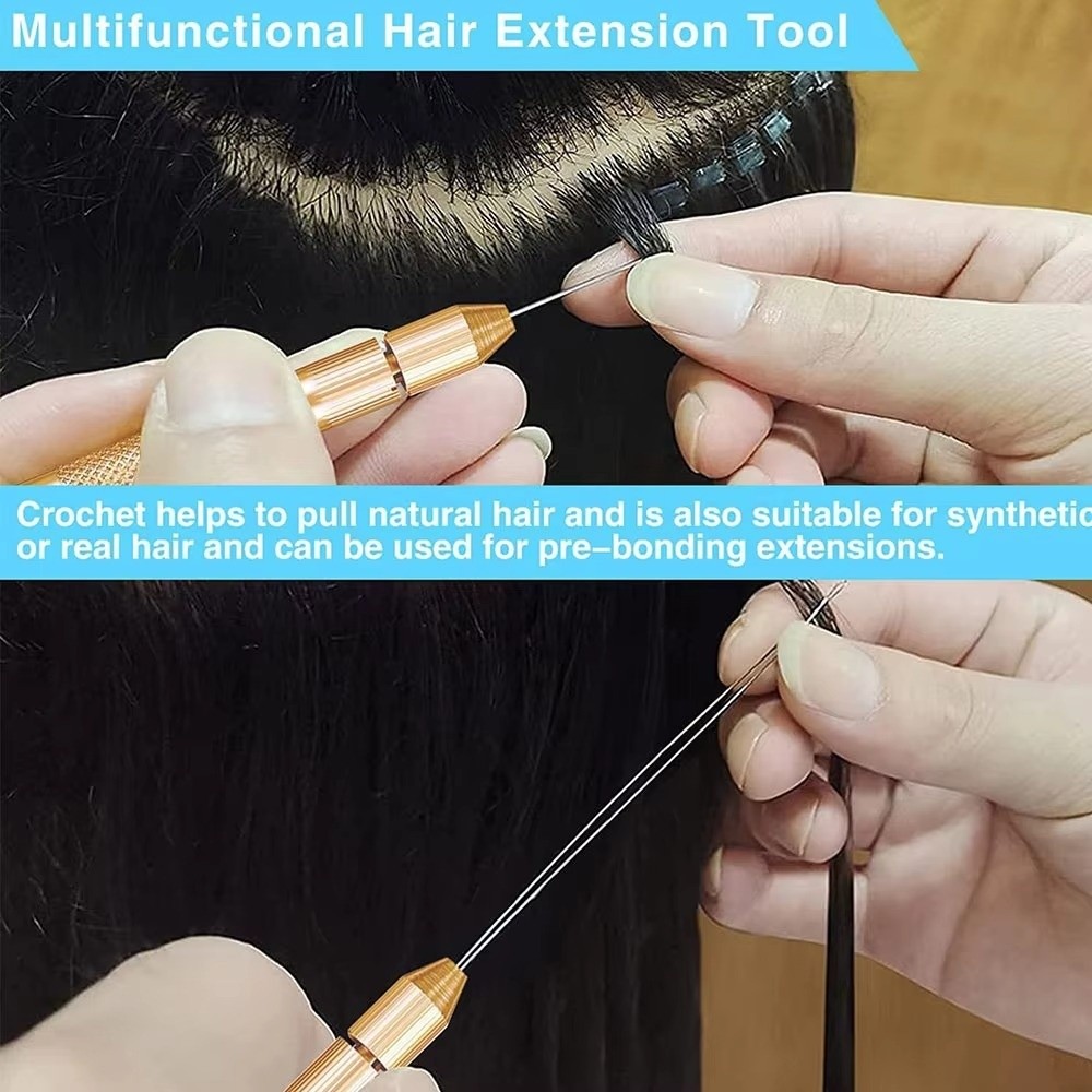 DIY 4-in-1 Hair Extension Tool - Needle Threader Tool ulasan dan harga