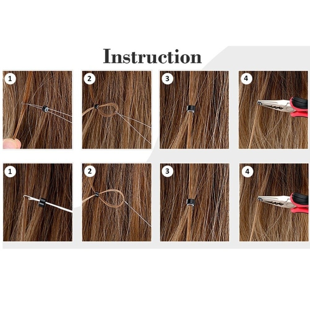 DIY 4-in-1 Hair Extension Tool - Needle Threader Tool ulasan dan harga