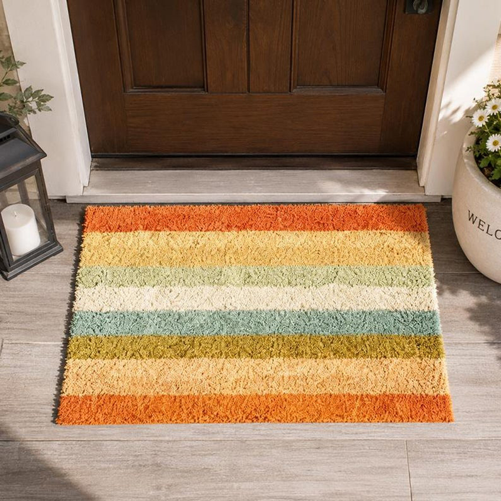 Retro Colorful Stripe Doormat  - Century Textile & Sewing Supply Online Shopping ulasan dan harga