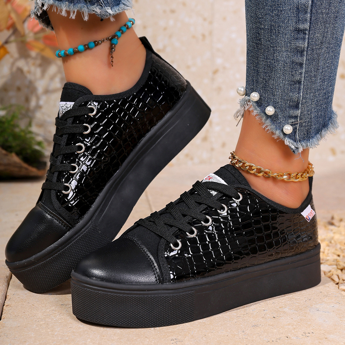 New women's flat casual single - Sewing New ulasan dan harga