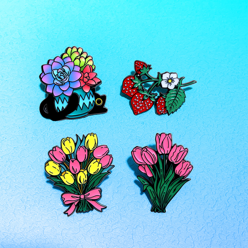 AniPins Bouquet Flowers Strawb - Sewing Labels ulasan dan harga