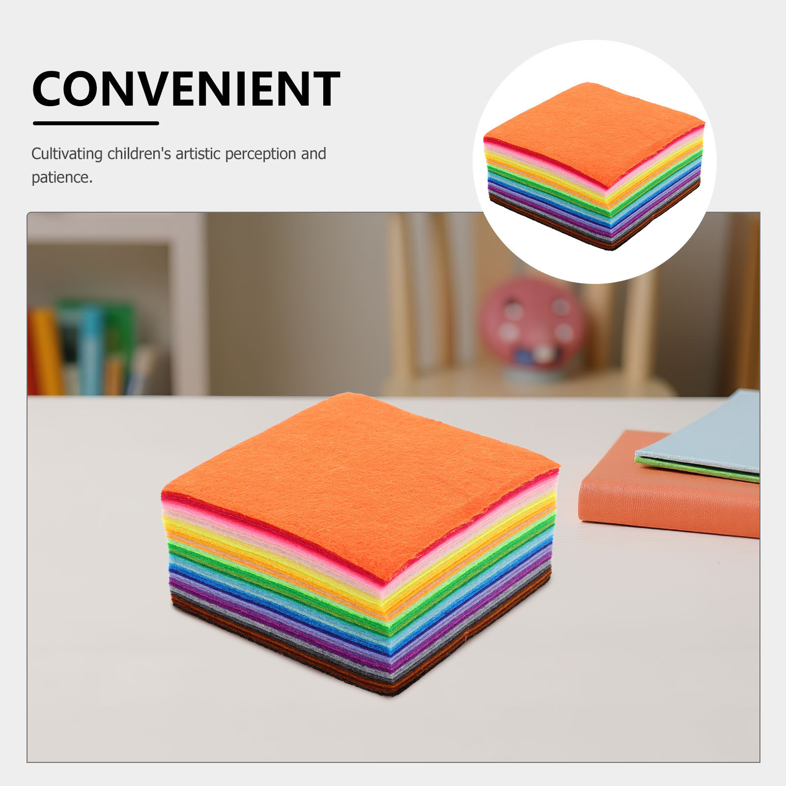 120Pcs Craft Felt Squares 10x1 - Is Sewing Textile Art ulasan dan harga