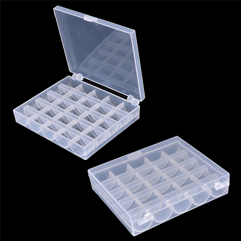 25 Spools Empty Bobbins Sewing - Bobbin Organizer Box ulasan dan harga