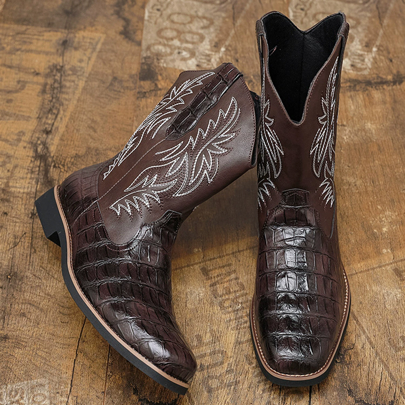 Retro Wide Toe Western Cowboy  - Sewing Embroidery Fabric ulasan dan harga