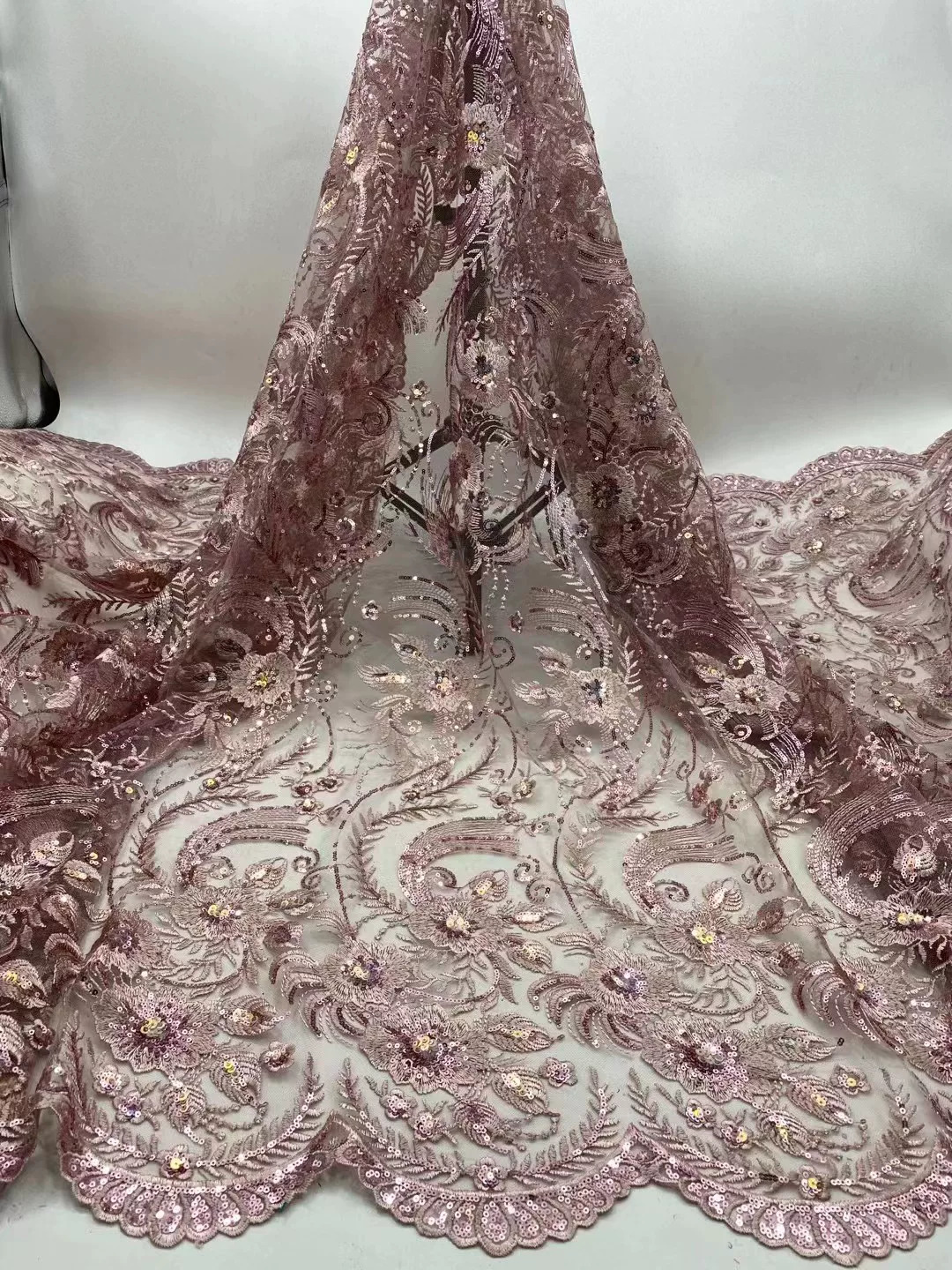 5yard soft lace Fabric Multi c - Sewing Embroidery Fabric ulasan dan harga