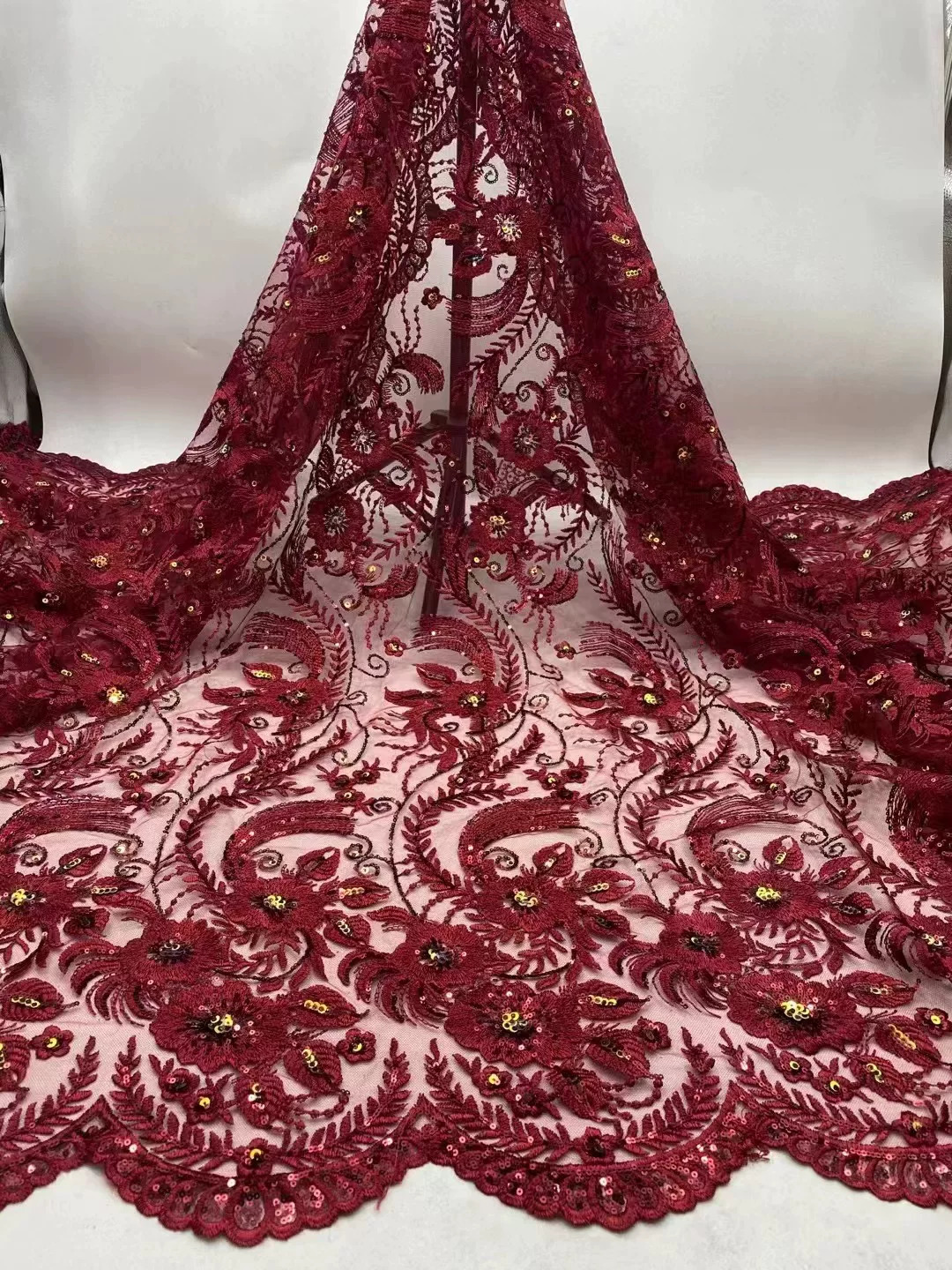 5yard soft lace Fabric Multi c - Sewing Embroidery Fabric ulasan dan harga