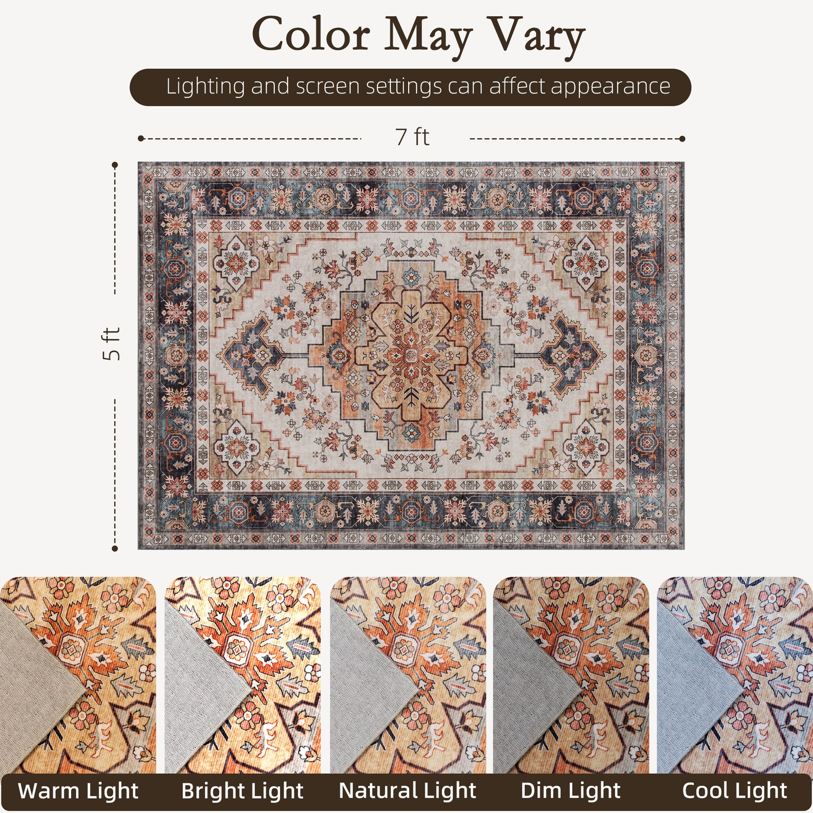 Area Rug 5x7, Machine Washable - Century Textile & Sewing Supply Online Shopping ulasan dan harga
