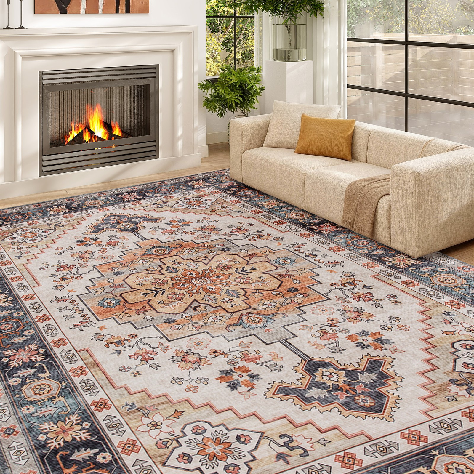 Area Rug 5x7, Machine Washable - Century Textile & Sewing Supply Online Shopping ulasan dan harga
