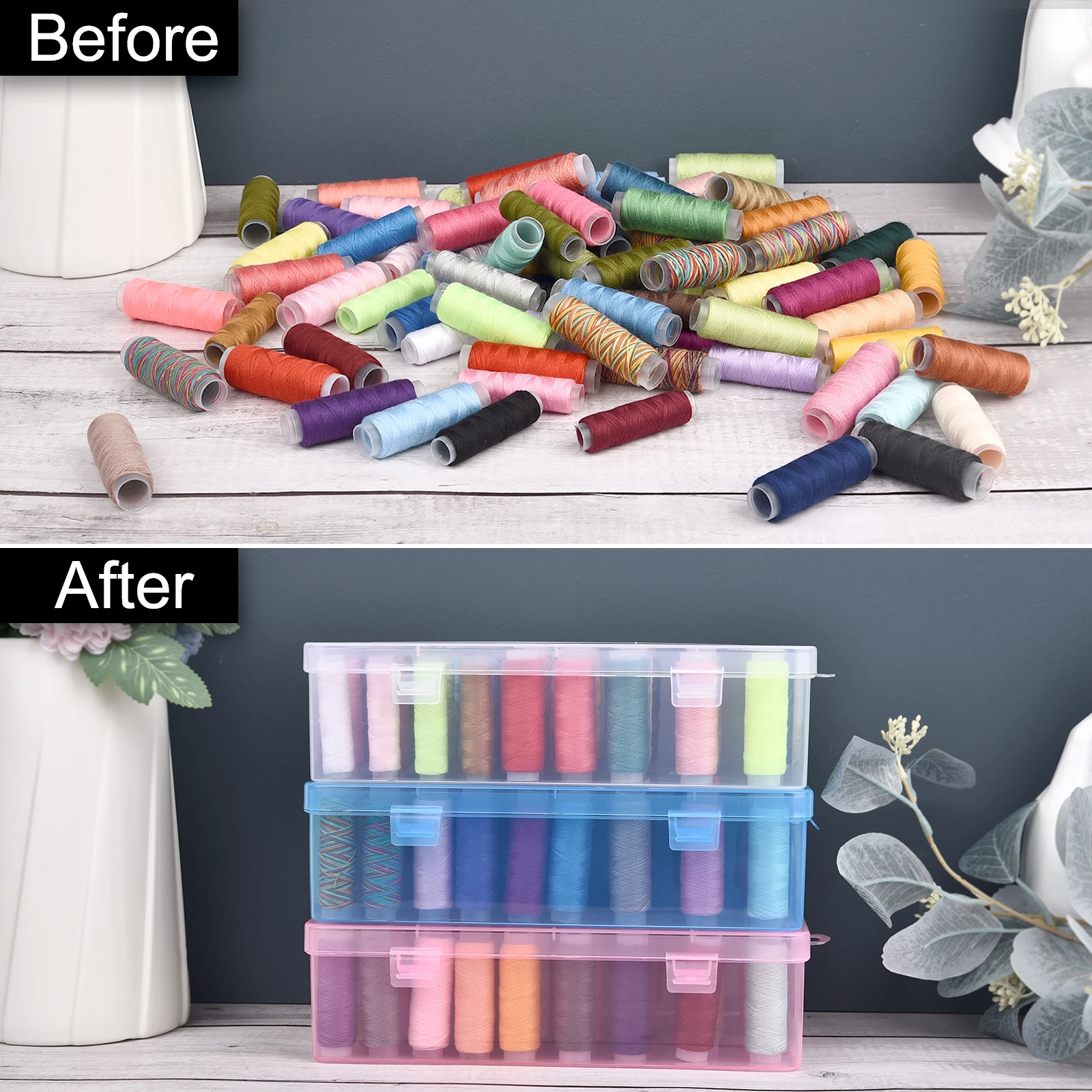 New 24 Grids Spool Organizer/4 - Bobbin Organizer Box ulasan dan harga