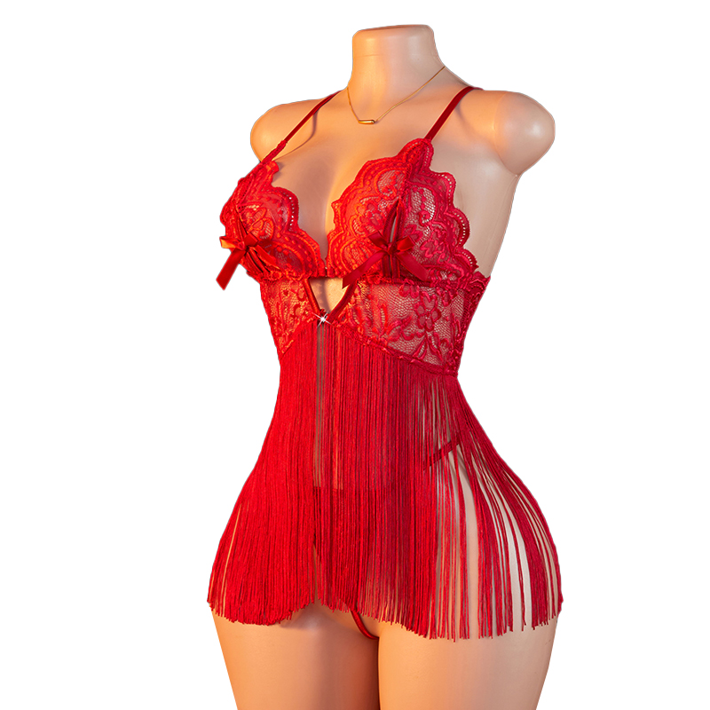 Transparent Lace Women Red Str - Sewing Nylon ulasan dan harga