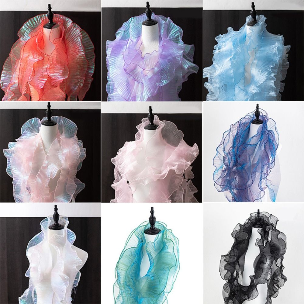 1 Yard Pleated Lace Ribbon Mer - Sewing Tas ulasan dan harga