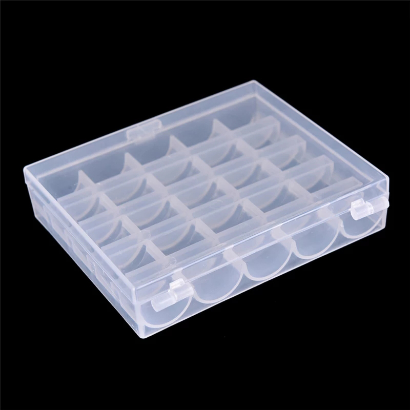 25 Spools Empty Bobbins Sewing - Bobbin Organizer Box ulasan dan harga