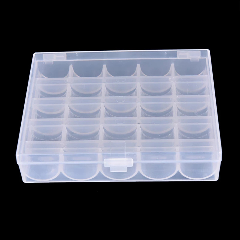 25 Spools Empty Bobbins Sewing - Bobbin Organizer Box ulasan dan harga