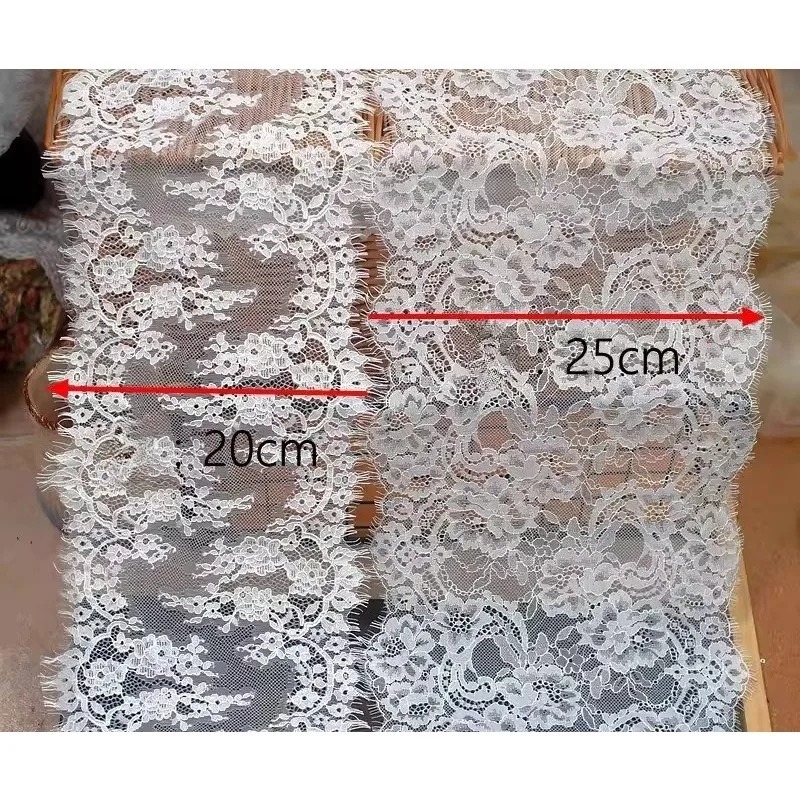 3M， High Quality Eyelash Lace  - Sewing Embroidery Fabric ulasan dan harga