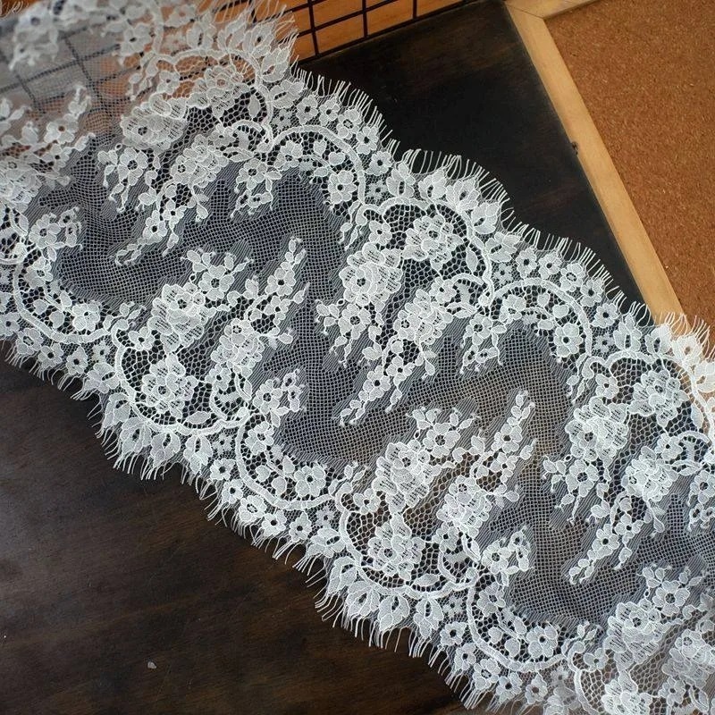 3M， High Quality Eyelash Lace  - Sewing Embroidery Fabric ulasan dan harga