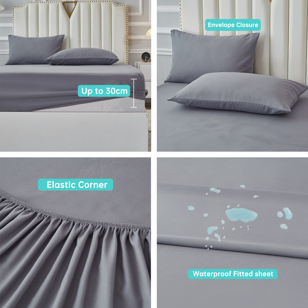 3/4pcs Solid Beding Set, Water - Fabric Softener Sheet ulasan dan harga