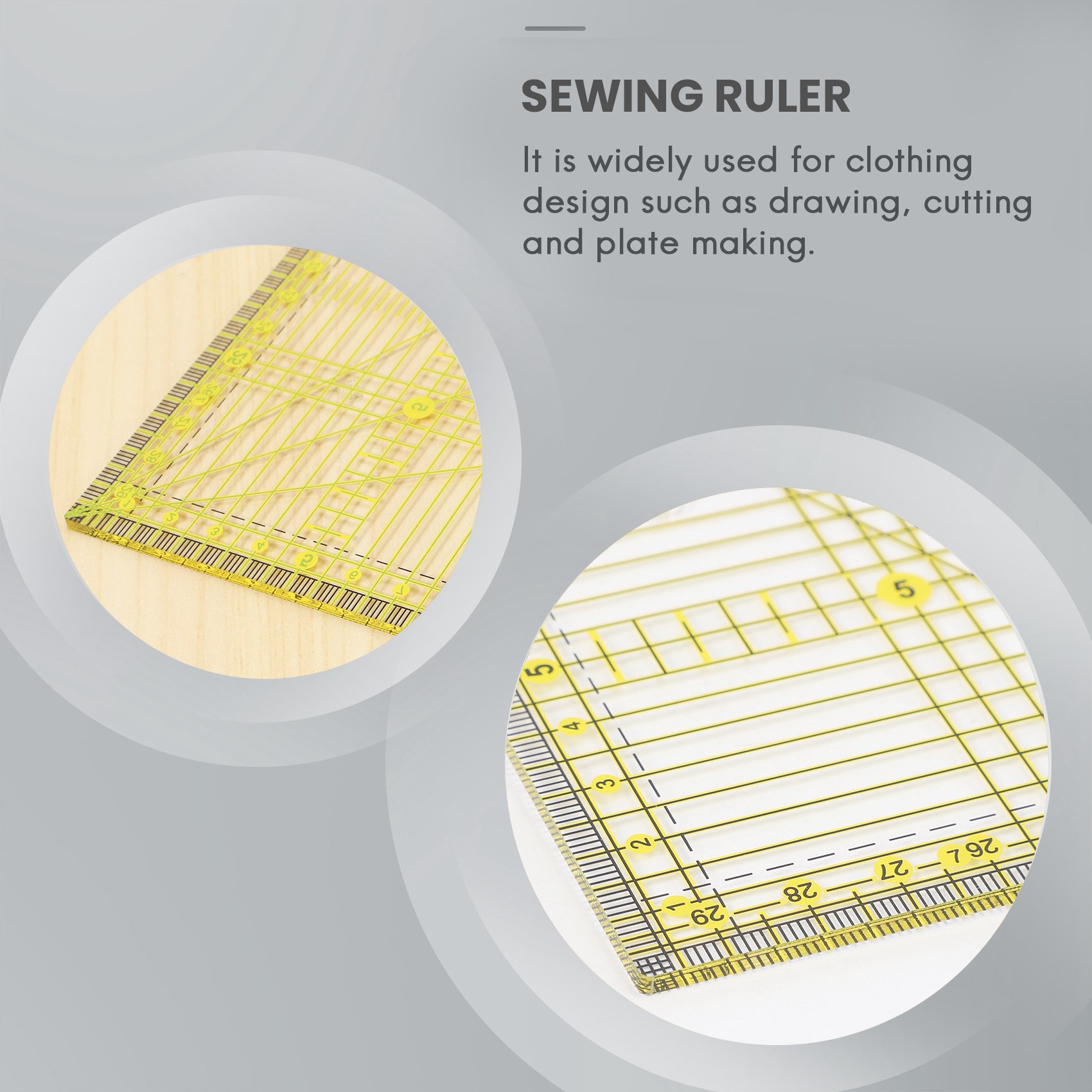Cutting Ruler Multi-Purpose Pa - Sewing Garments ulasan dan harga