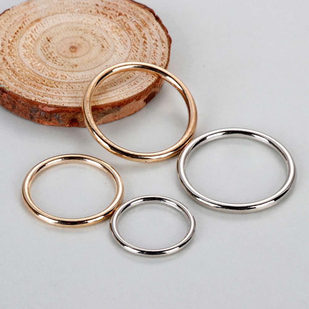 10Pcs Metal O Ring Silver Gold - Sewing Tas ulasan dan harga