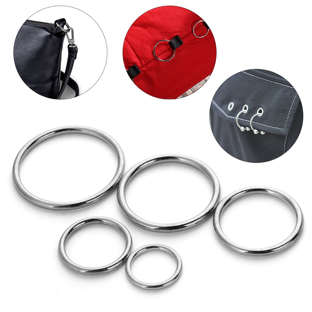 10Pcs Metal O Ring Silver Gold - Sewing Tas ulasan dan harga