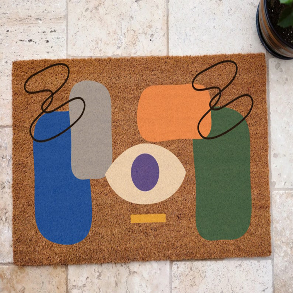 Abstract Coir Doormat Mid Cent - Century Textile & Sewing Supply Online Shopping ulasan dan harga