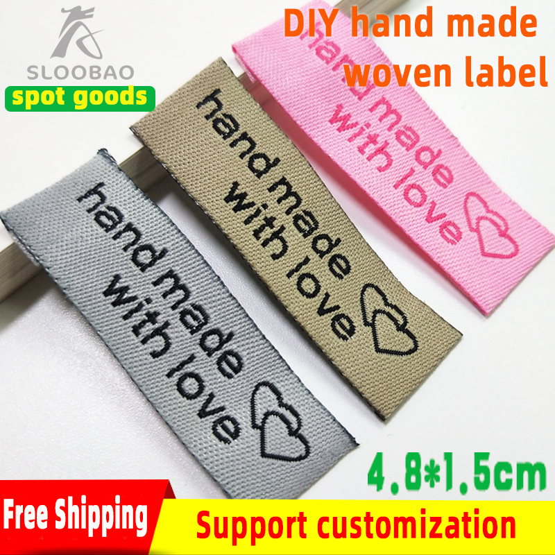 100pcs DIY Handmade with Love  - Sewing Labels ulasan dan harga