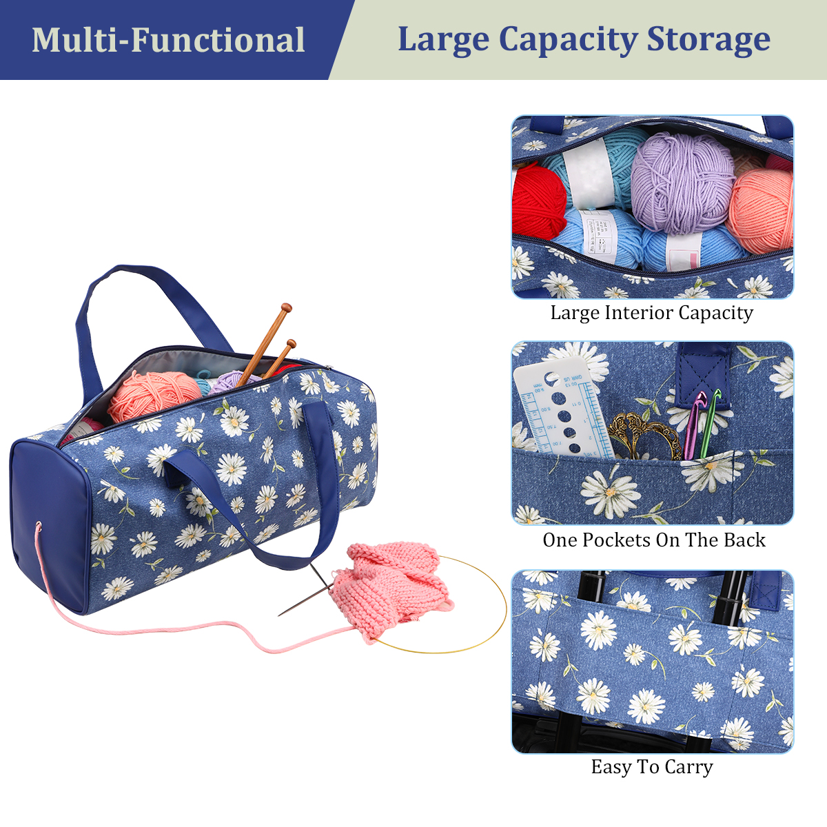 Portable Yarn Crochet Hooks St - Sewing Tas ulasan dan harga