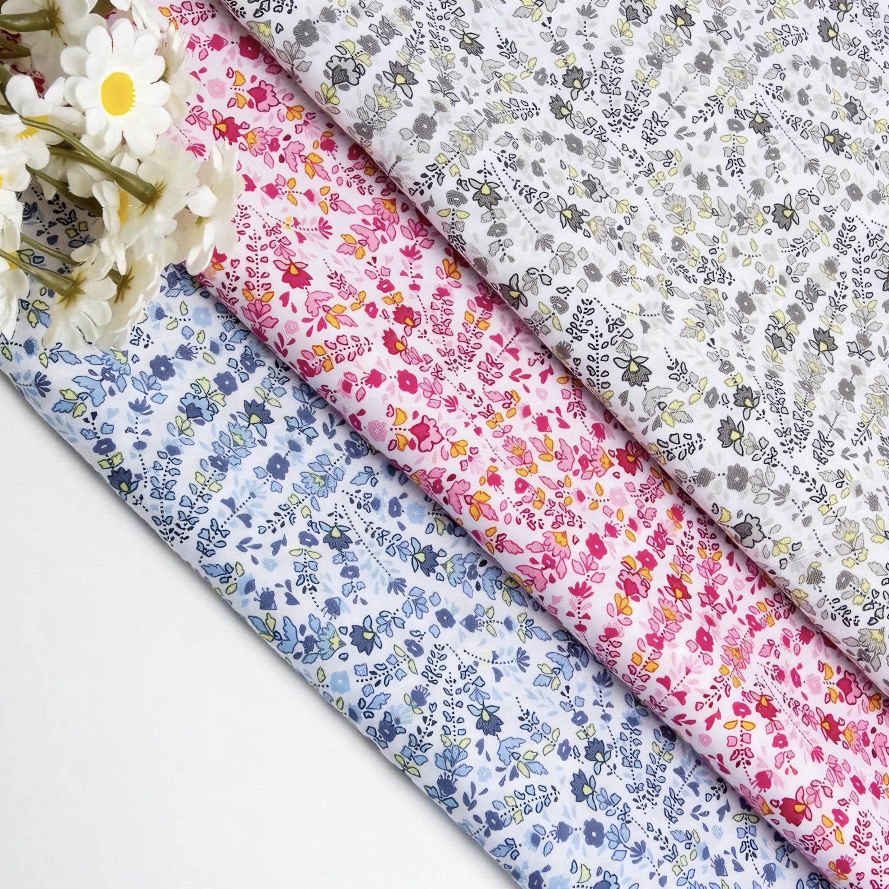 Vintage Floral Printed Fabric  - Vintage Sewing Textile ulasan dan harga