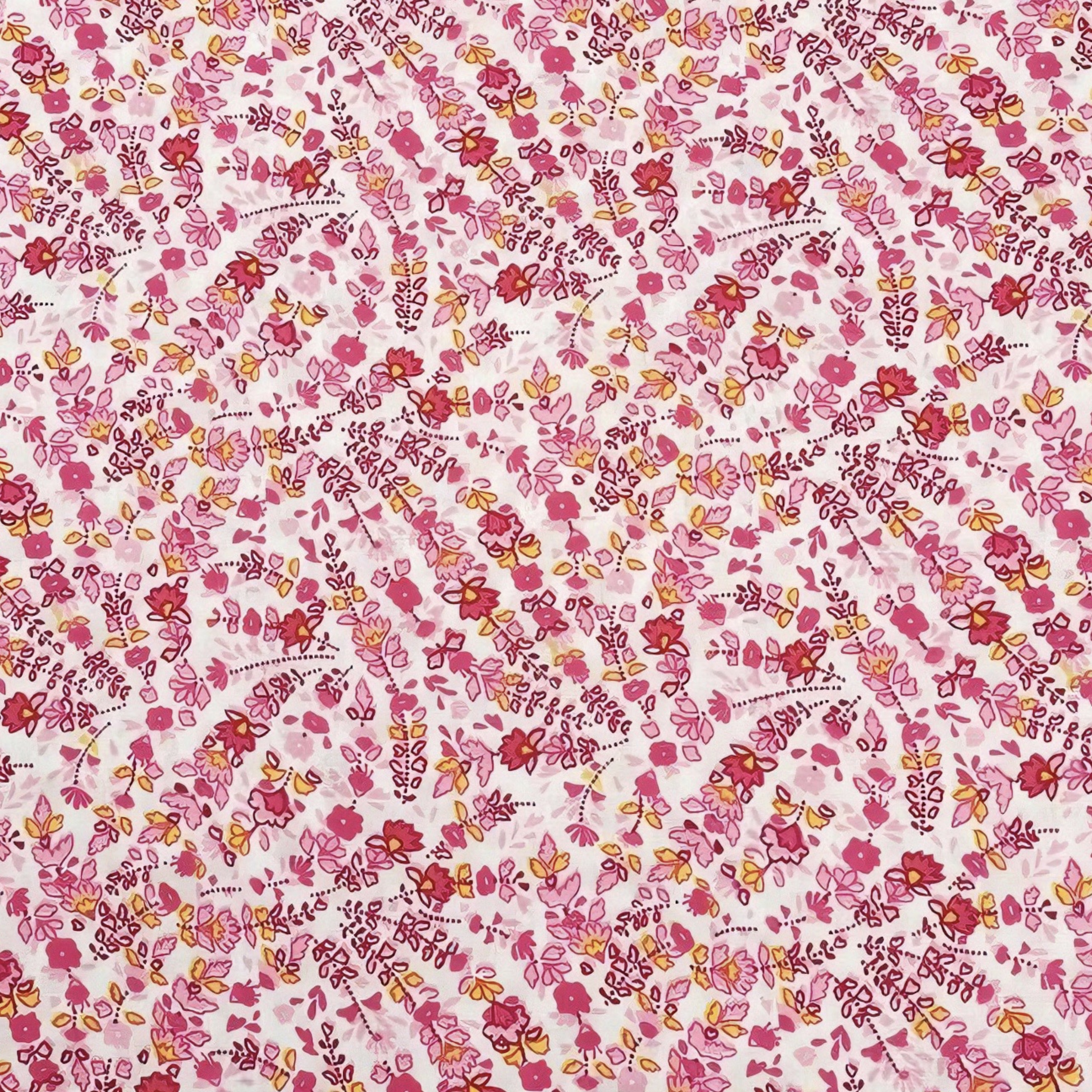 Vintage Floral Printed Fabric  - Vintage Sewing Textile ulasan dan harga