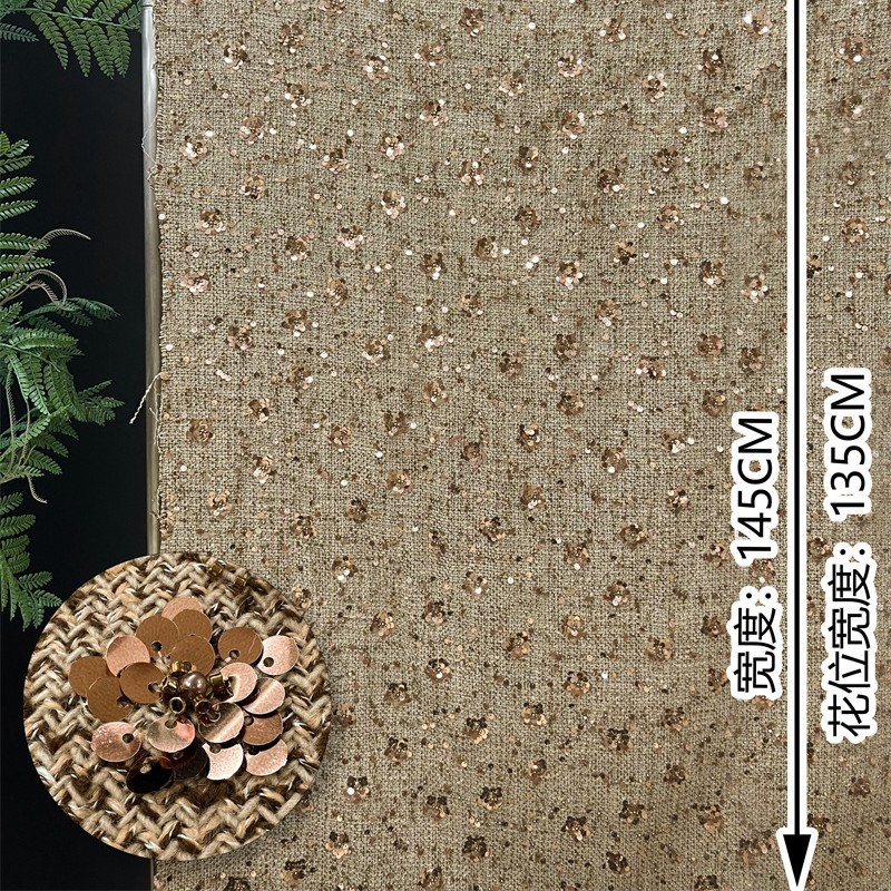 1 yard Heavy industry sequin e - Sewing Embroidery Fabric ulasan dan harga