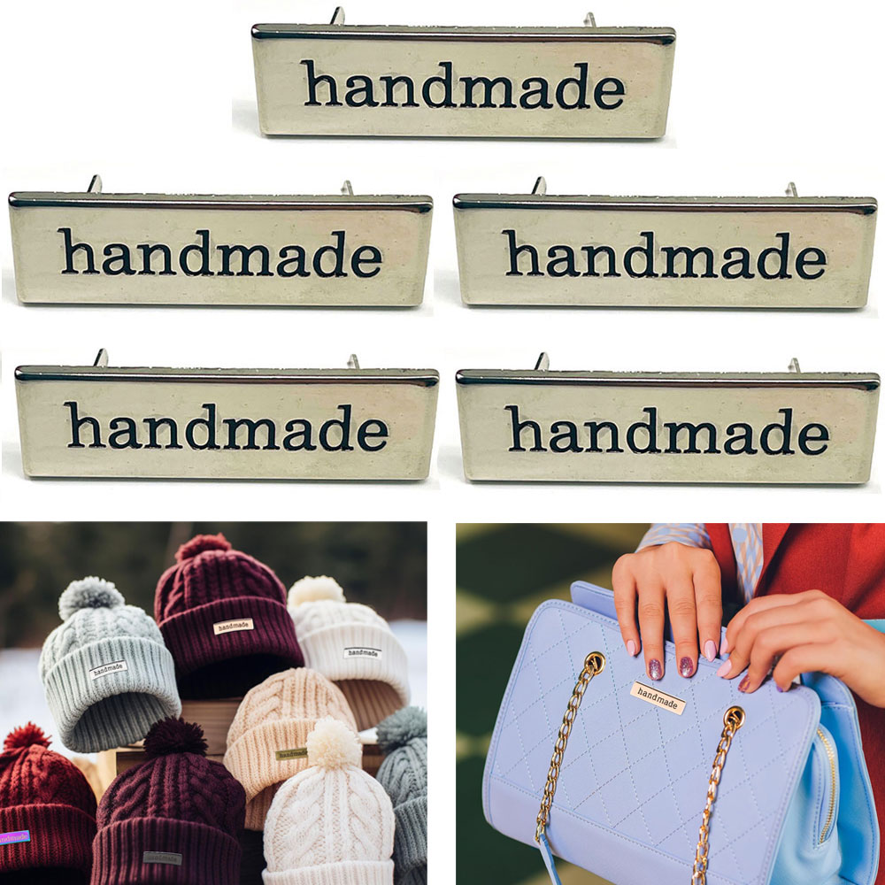 5Pcs Metal Handmade Tag Labels - Sewing Labels ulasan dan harga